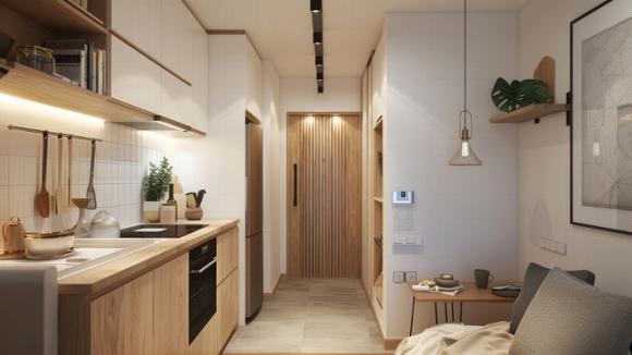 clean open plan flat